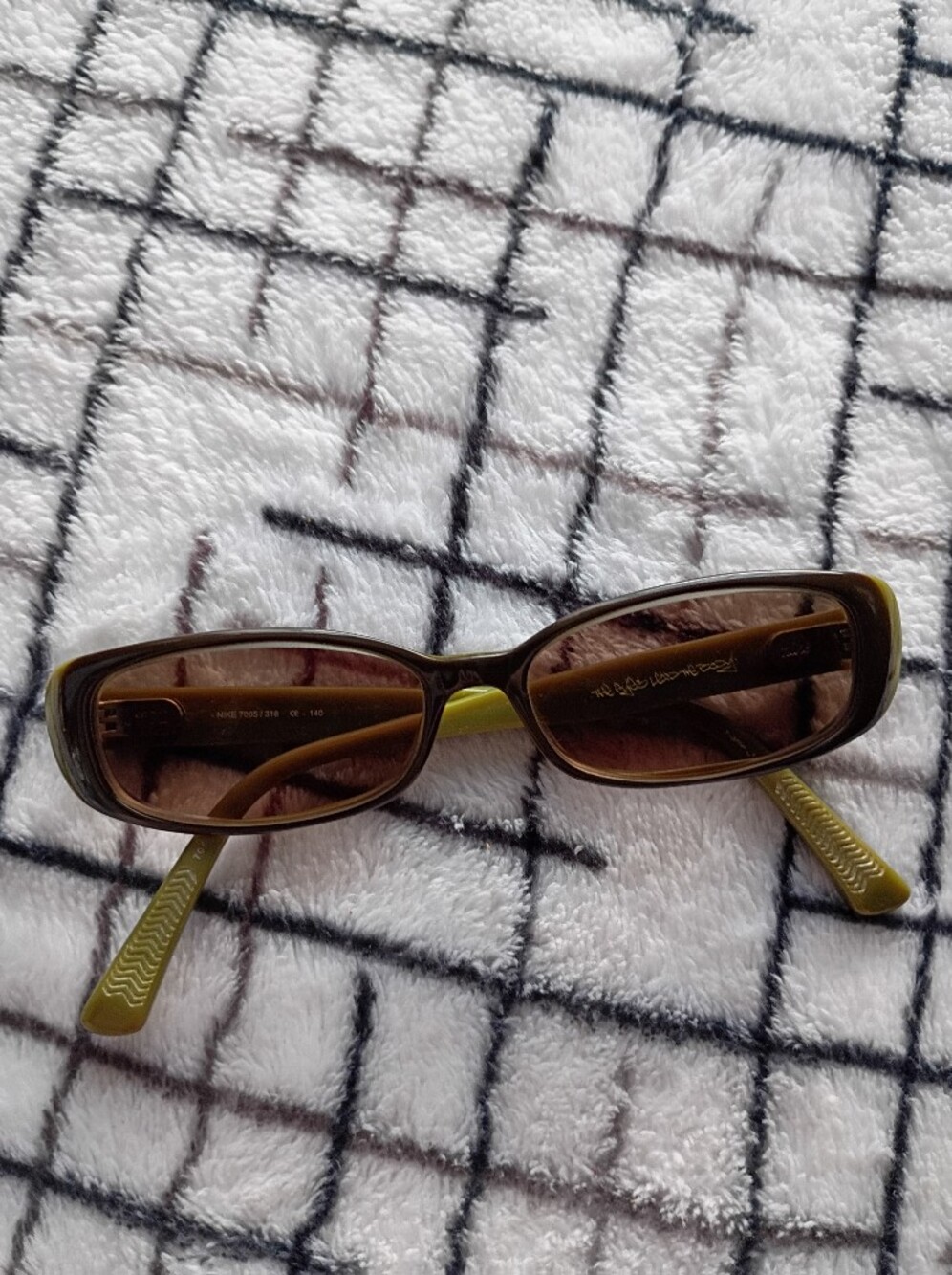 Nike Prescription Women's Olive Green Rectangular Sunglasses STRENGTH UNKNOWN